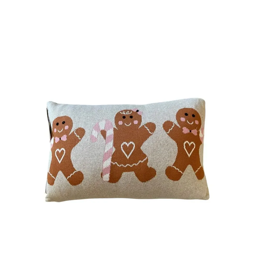 Cupcakes & Cashmere Gingerbread Pillow 16x24 Festive Christmas Holiday Decor New